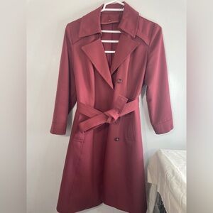 London Fog Burgundy Trench Coat